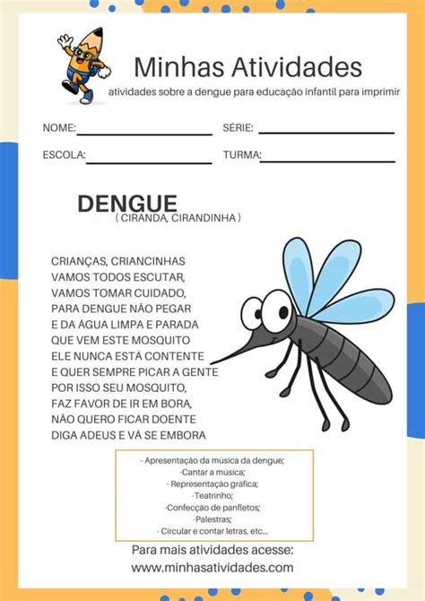 Atividades Sobre A Dengue Conteúdo Lúdico Para Professores