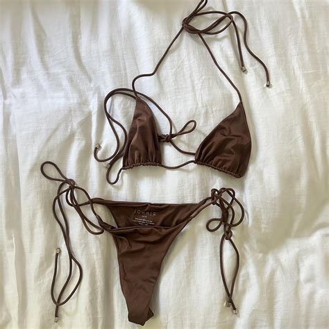 Sold Out Everywhere Brown Sommer Swim Bikini Set Depop