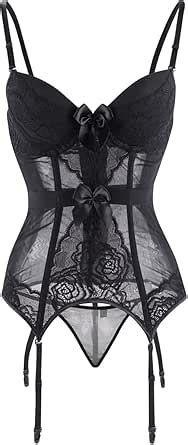 Amazon Sexy Corset Lingerie For Women Lace Bustier Boudoir Outfits