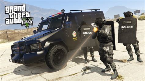 Gta Play As A Cop Mod Swat W Riot Shields Takeover Swat Police