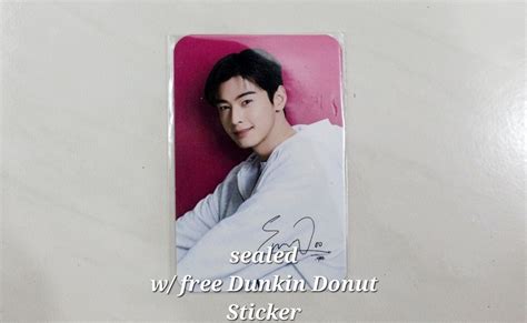 Cha Eunwoo Astro Dunkin Donut Poca Pc With Free Sticker Sealed On Carousell