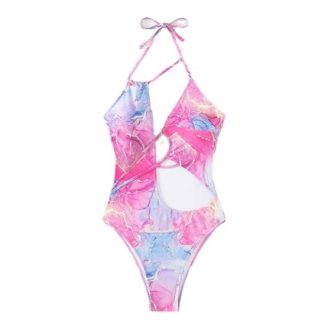 Occidental Style One Piece Swimsuit Woman Print Sexy Bikini