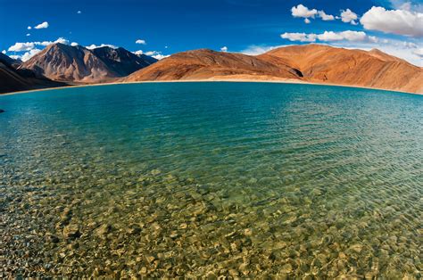 Mile Long Pangong Lake Is The Highest Salt Water Lake In The World