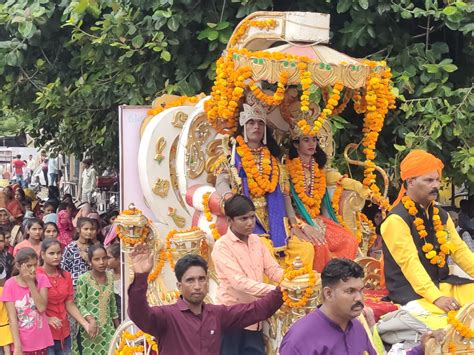 Taking Out Procession And Worshiped In The Temple A Large Number Of