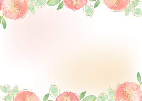 Pink Rose Nude And Golden Brush Strokes In Gold Vector Image