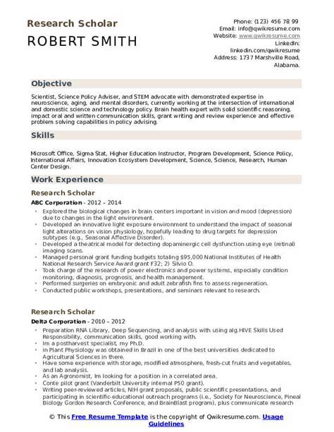 10+ Research Scholar Resume Samples & Templates for 2025