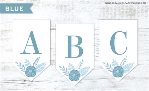 Free Printable Banner Letters Blue - PRINTABLE TEMPLATES