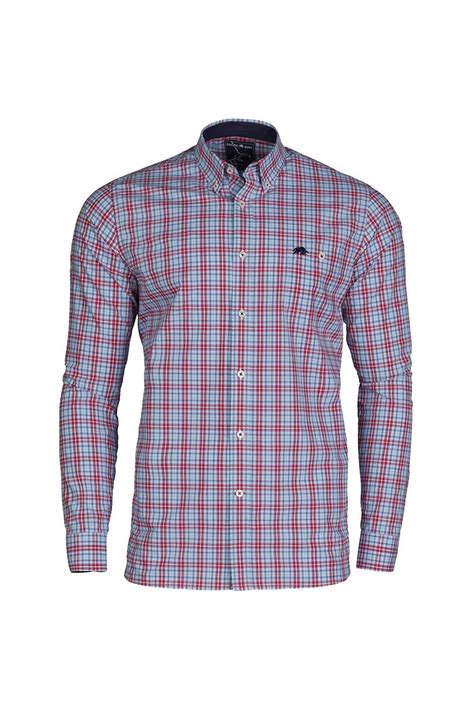 Shirts Long Sleeve Poplin Multi Check Shirt Raging Bull