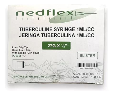 Jeringa Tuberculina 1ml 27g X 1 2 Luer Slip Con Aguja 100 Ud Cuotas