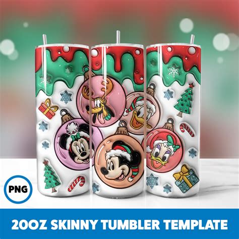 D Inflated Cartoons Christmas Oz Skinny Tumbler Sublimation Design