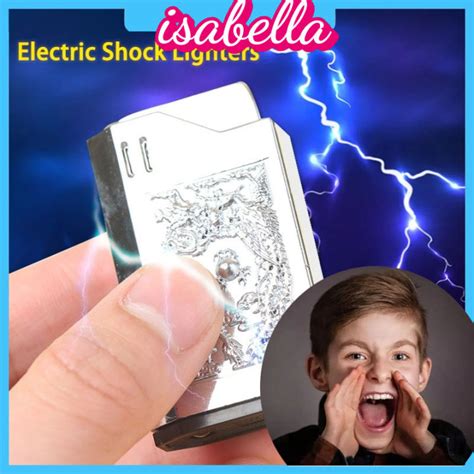 2023 electric lighter prank Electric Shock Lighter Fake Lighter Joke Prank Trick Toy shocking ...