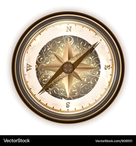 Vintage Antique Compass Royalty Free Vector Image