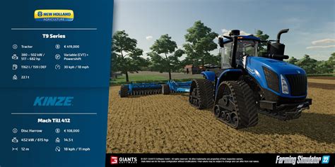 New Holland T9 Series Tractor In FS22 Farming Simulator 22