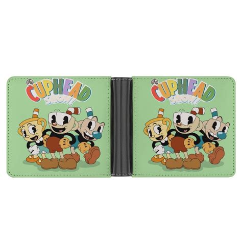 The Cuphead Show Pu Leather Bifold Wallet Money Organizers Gift With