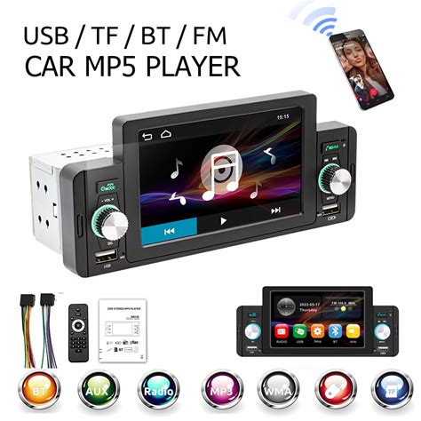 ESSGOO 7018B 2 Din Universal Player Do Carro Din MP5 Bluetooth Estéreo