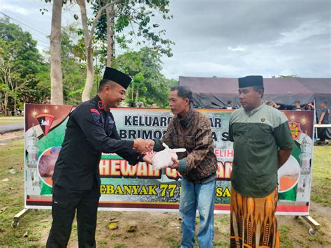 Idul Adha H Brimob Polda Sultra Gelar Penyembelihan Hewan