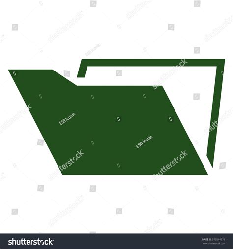 Vector Illustration Green Folder Icon Stock Vector Royalty Free