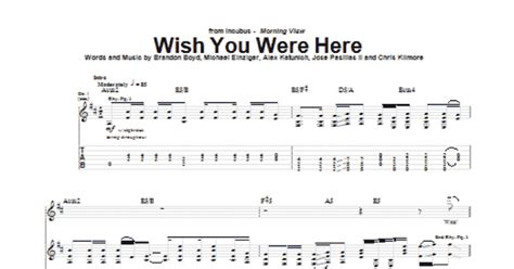 Wish You Were Here Guitar Tab Print Sheet Music Now