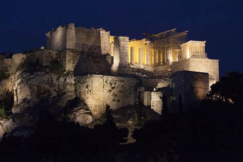 The Acropolis Night View Photograph by Stephen Schwiesow