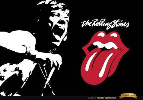 Rolling Stones Mick Jagger Design - Vector Download