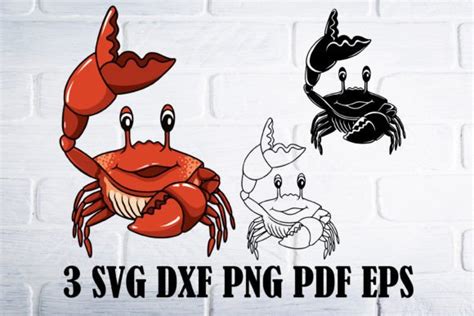 Crab Svg Dxf Png Clipart Graphic By Anny White Creative Fabrica