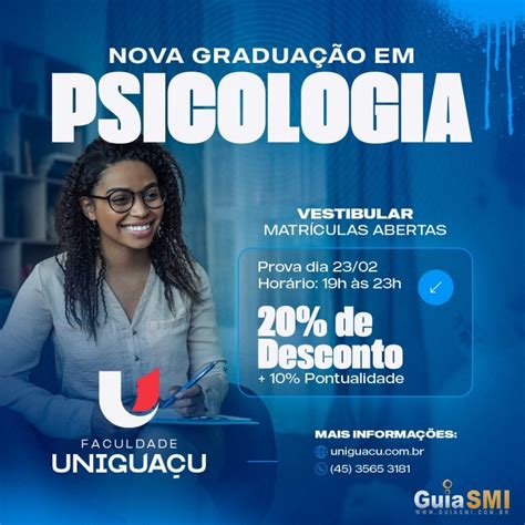 Faculdade UNIGUAÇU anuncia abertura de nova graduação presencial em