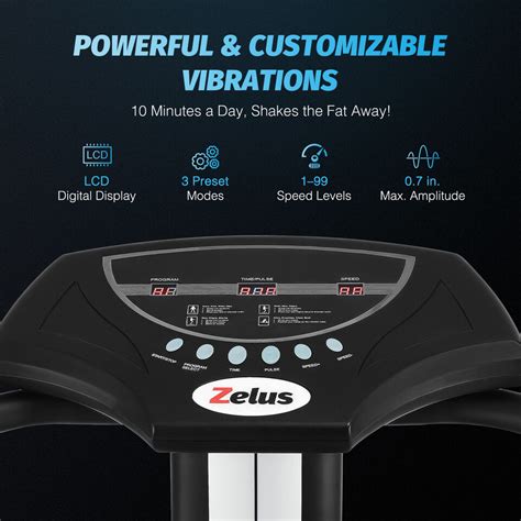 ZELUS Whole Body Vibration Platform Machine 500W Exercise Vibration W