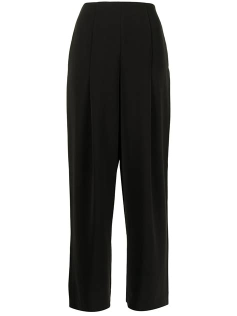 Armani Exchange High Waisted Wide Leg Trousers Farfetch