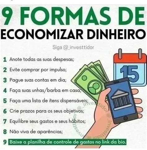 Formas De Economizar Dinheiro Finance Education Self Help Skills