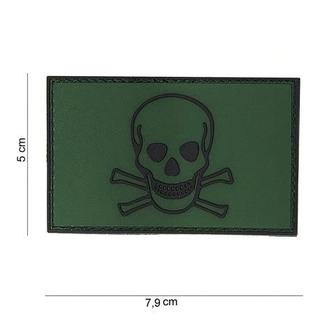 DR6 Patch 3D PVC Skull And Bones 101 Inc 10070 444180 3742