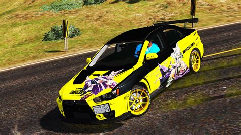 Mitsubishi Lancer Evolution X Itasha Livery Gta Mods