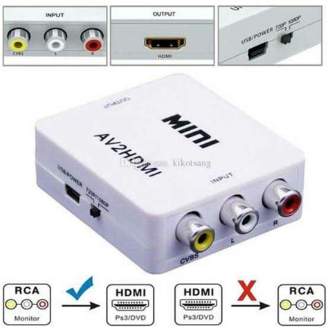 Jual Penghubung Anycast Dongle Hdmi Ke Tv Tabung Hdmi To Av Rca