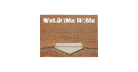 Welcome Home Softballbaseball Home Plate Doormat Zazzle