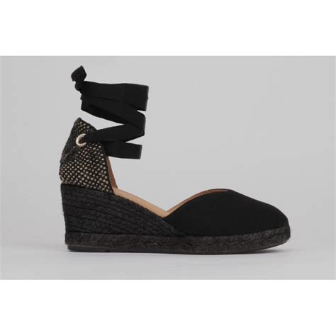 Black Espadrilles Catalina Luisa Toledo Black Esparto Wedges