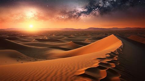 Premium Ai Image Photo Amazing Milky Way Over The Sand Dunes