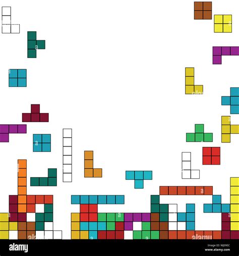 Color Background With Tetris Design Stock Photo Alamy