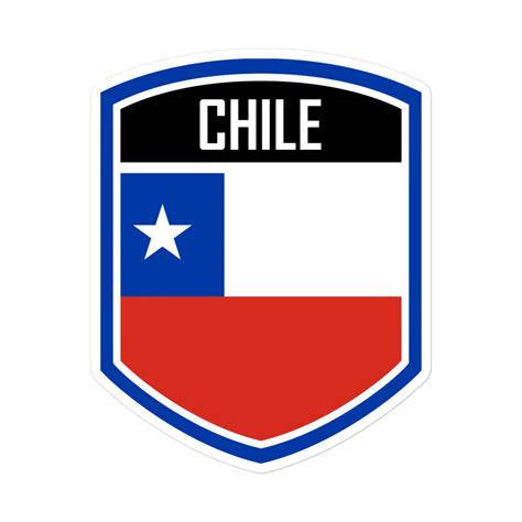 Chile Flag Emblem Stickers Wear the Colors of Chile With Pride - Etsy