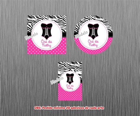 Adesivo Latinha Chá de Lingerie Elo7 Produtos Especiais