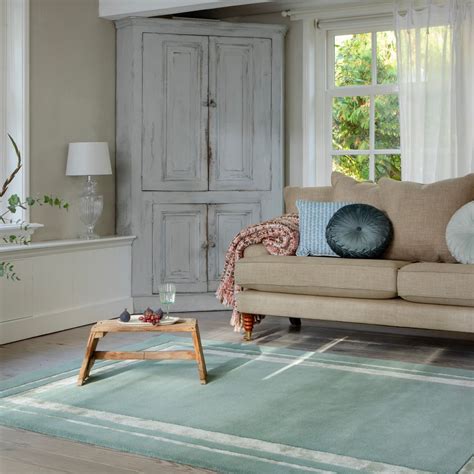 Redbrook Wool 081807 Rug By Laura Ashley In Duck Egg Green Buy Online