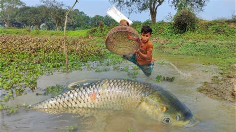 Best Fishing Video Traditional Catching Fish Hunting By Polo In Pond