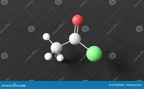 Acetyl Chloride Molecule Structural Chemical Formula Ball And Stick