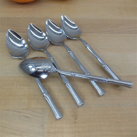 Towle Supreme Cutlery Bamboo Stainless Flatware - 5 Grapefruit Spoons – Olde Kitchen & Home