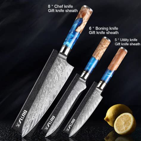 3-piece Set, 8 Inch Chef Knife, 6 Inch Boning Knife, 5 Inch Utility Knife, Kitchen Knife Set ...