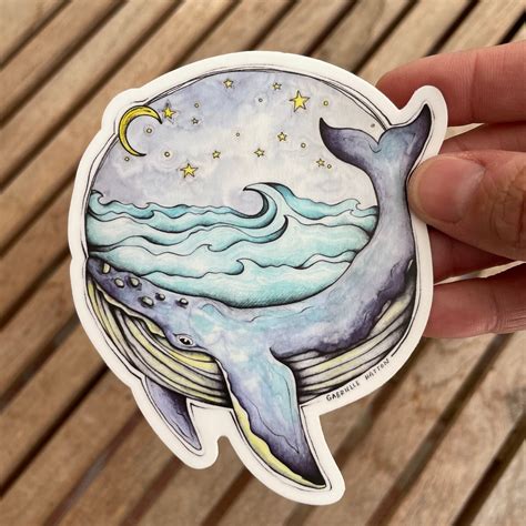 Whale - Vinyl Sticker – Documented Journey