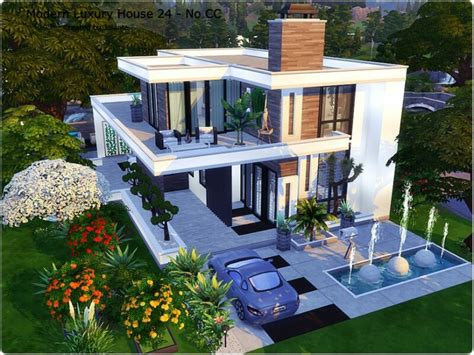 Modern Luxury House 24 – NO CC By Jolanta Sims 4 CC Download