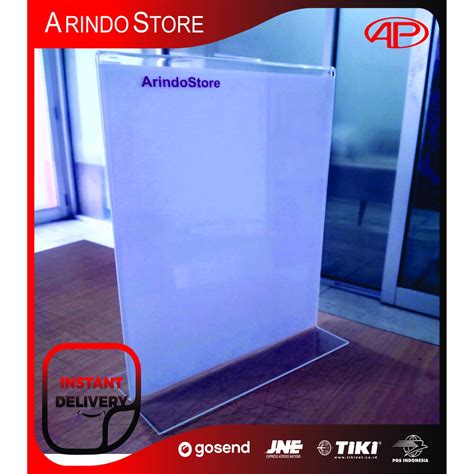 Jual Tempat Brosur Tent Card Akrilik Display Sisi A Acrylic Mm