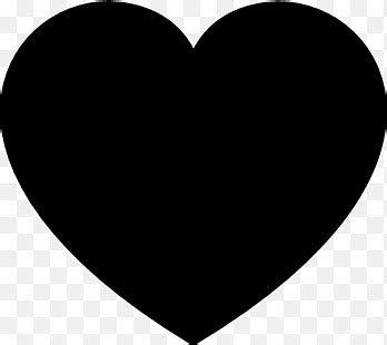 Solid Black Heart Clipart