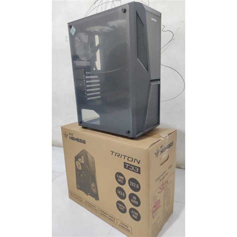 Jual Casing Pc Gaming Nyk Nemesis Triton T Free Fan Rgb Pc Case