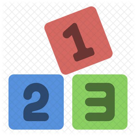 Number Block Icon Download In Flat Style