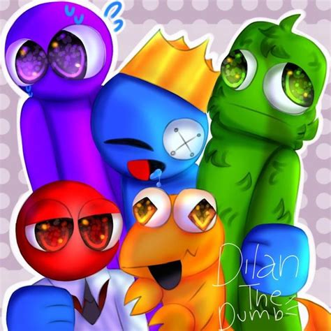 Rainbow Friends 💜💚💙🧡 ️ Not My Art в 2022 г Милые рисунки Рисунки Обои